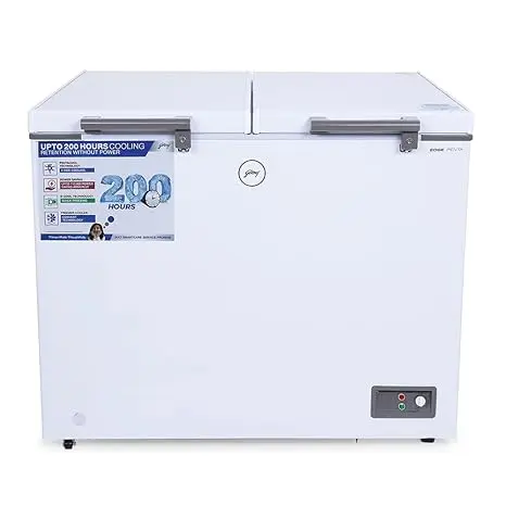 Godrej 300 L Double Door Convertible Deep Freezer (DH EPenta 325C 31 CMFP2LM RW, White, Pentacool Technology)